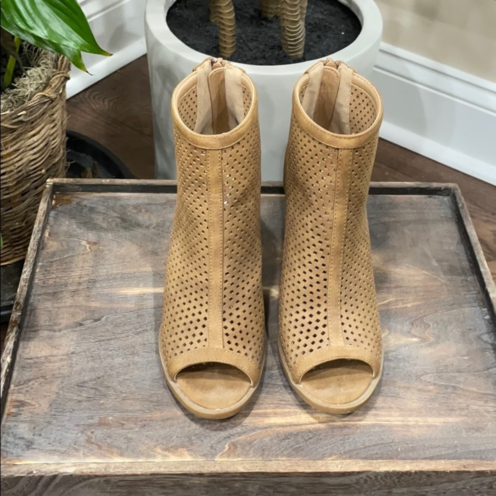 Peep Toe Ankle Booties